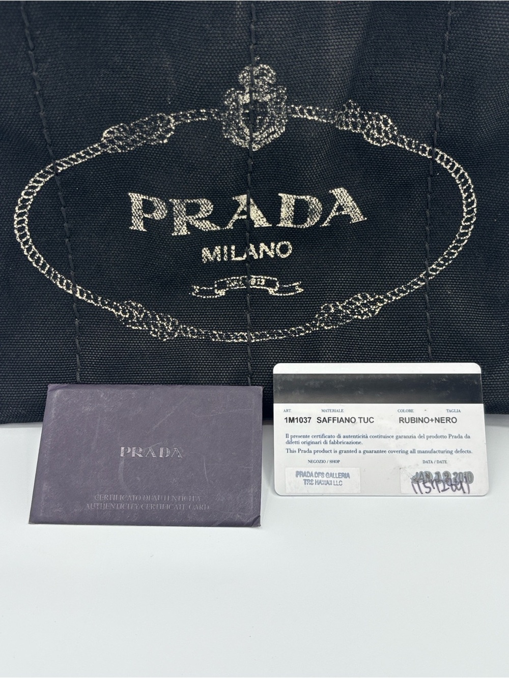 Prada Canapa Black Canvas Tote - Authentic - Picture 11 of 15